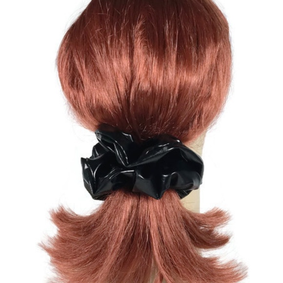 Black Scrunchies Black Metallic Lycra Scrunchie - Picture 1 of 3